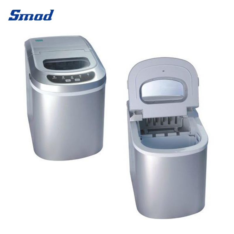 Smad 12Kg Portable Countertop Automatic Bullet Cube Ice Maker with Energy efficient cooling system 