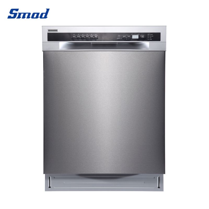 Smad 24'' Stainless Steel Front Control Built-in Dishwasher with Hygienic Sanitize Cycle