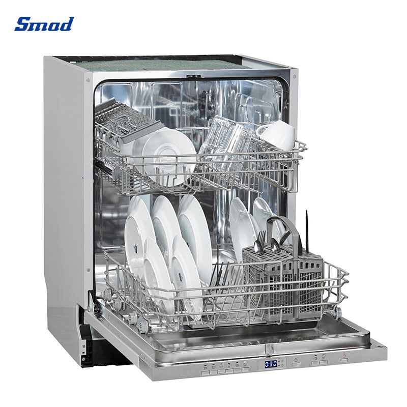 Smad 12 Sets Fully Built-in Dishwasher with Electronic button control