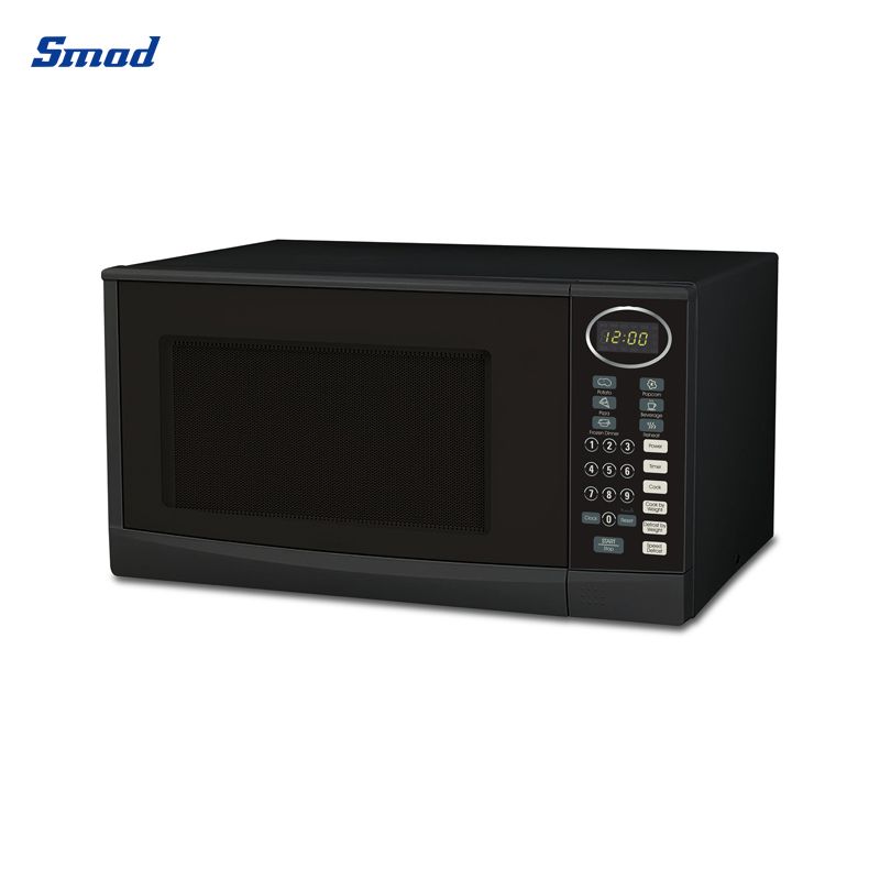 Smad 1.1 Cu. Ft. Black Stainless Steel Countertop Microwave with 10 Microwave power levels