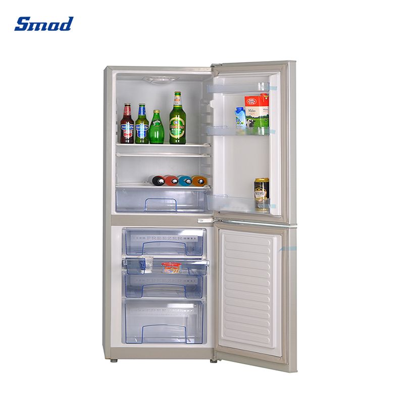 Smad Solar Powered Compressor Bottom Freezer Fridge with Mechanical temperature controller