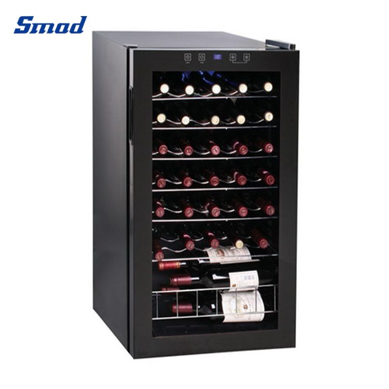 Smad 35 Bottle Compressor Touch Screen Wine Cooler with LED Display