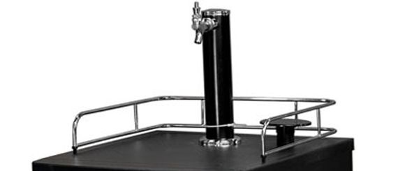 Smad 3.6/6.4 Cu. Ft. Draft Beer Tower Dispenser with stylish black/chrome tower dispenser