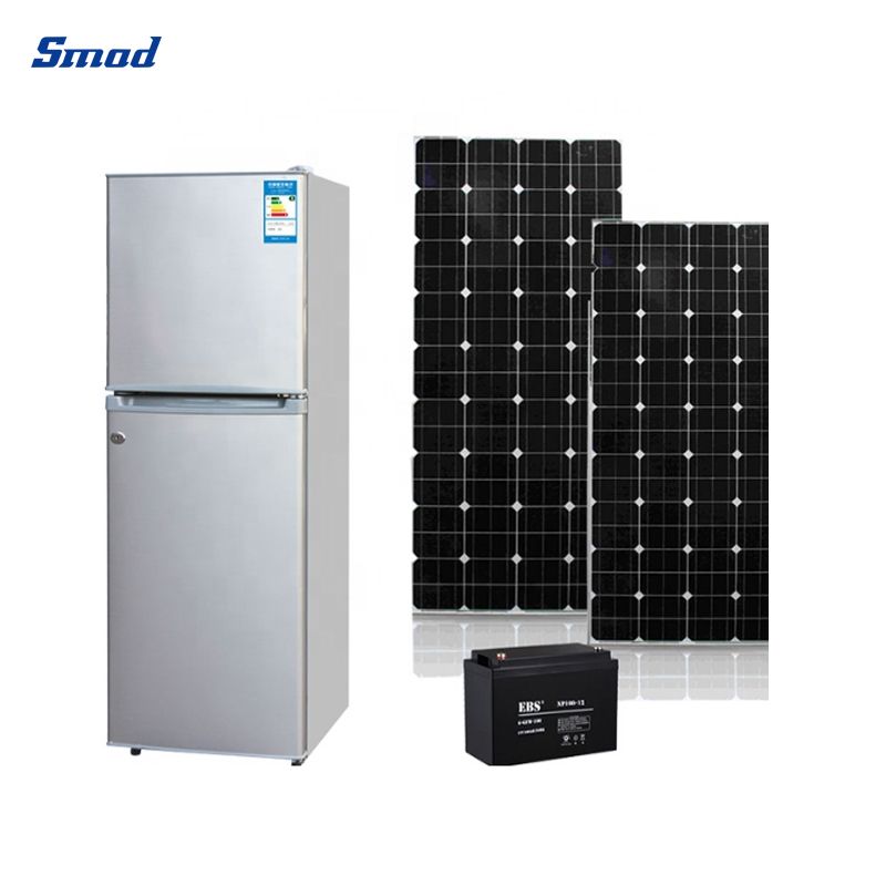 Smad 3.8 Cu. Ft. AC/DC Double Door Solar Refrigerator with Mechanical temp.control