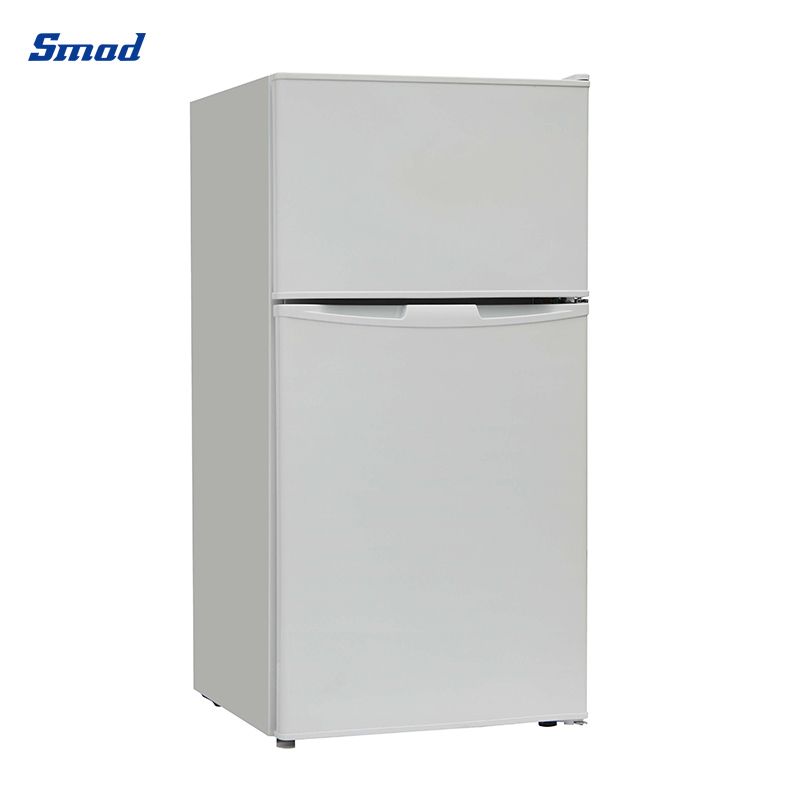Smad 80L Mini Top Freezer Double Door Fridge with Crystal Crisper