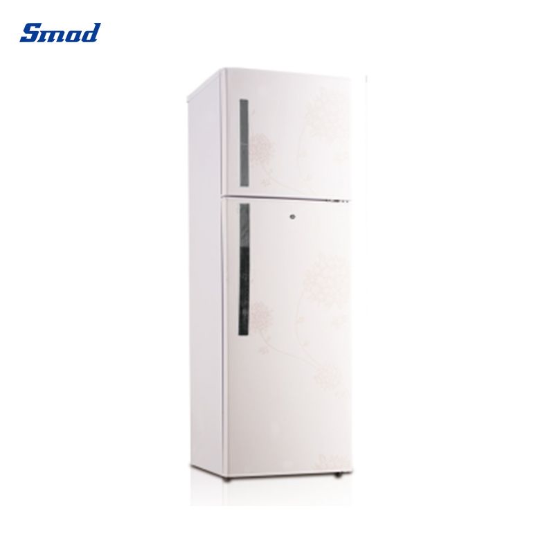 Smad 402L VCM Flowers Series Top Freezer Double Door Refrigerator with Interior light