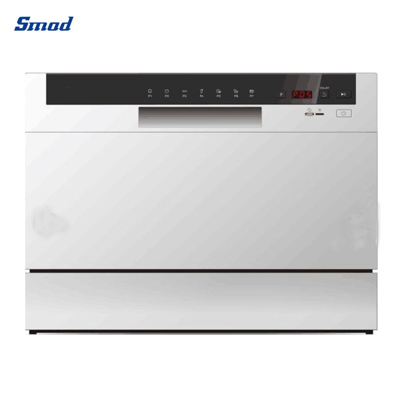
Smad 6 Sets Compact Countertop Dishwasher Machine with Residual Drying