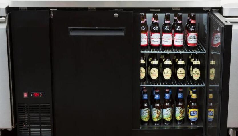 
Smad black commercial cooler back bar refrigerator perfect choice for storing bottles of ale and beer