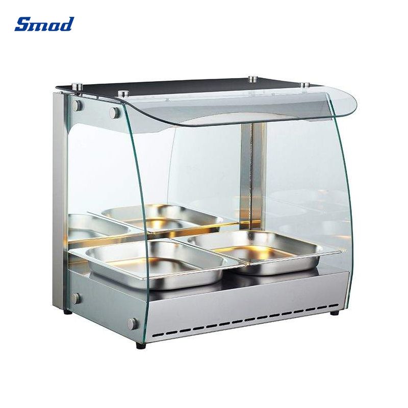Smad Single-Shelf Full Service Heated Display Case with Adjustable temperature controller
