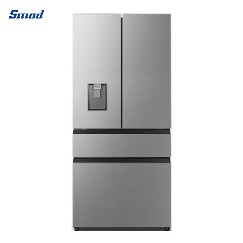 Smad Black 4 Door French Door Fridge with Inverter Compressor