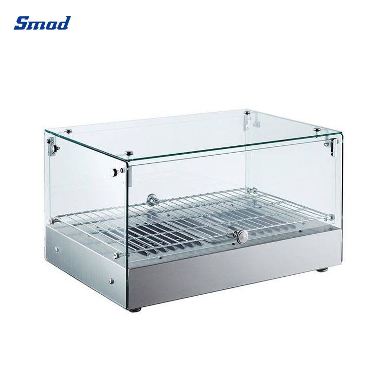 Smad 35L Straight Glass Countertop Hot Food Display Warmer