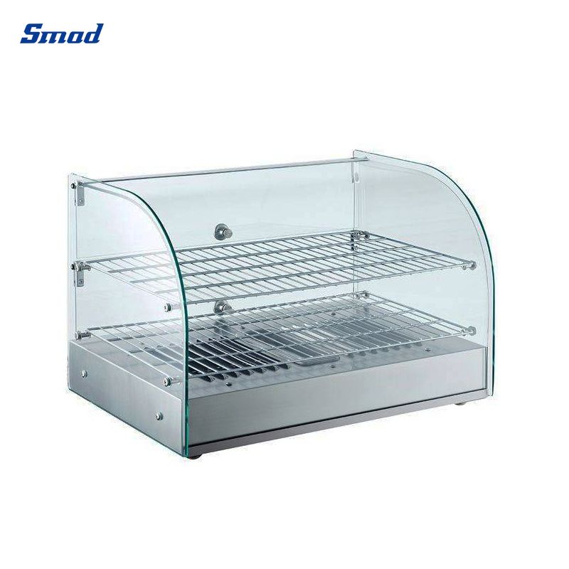 
Smad 25L/45L Curved Glass Food Display Warmer with 2 back hinge doors