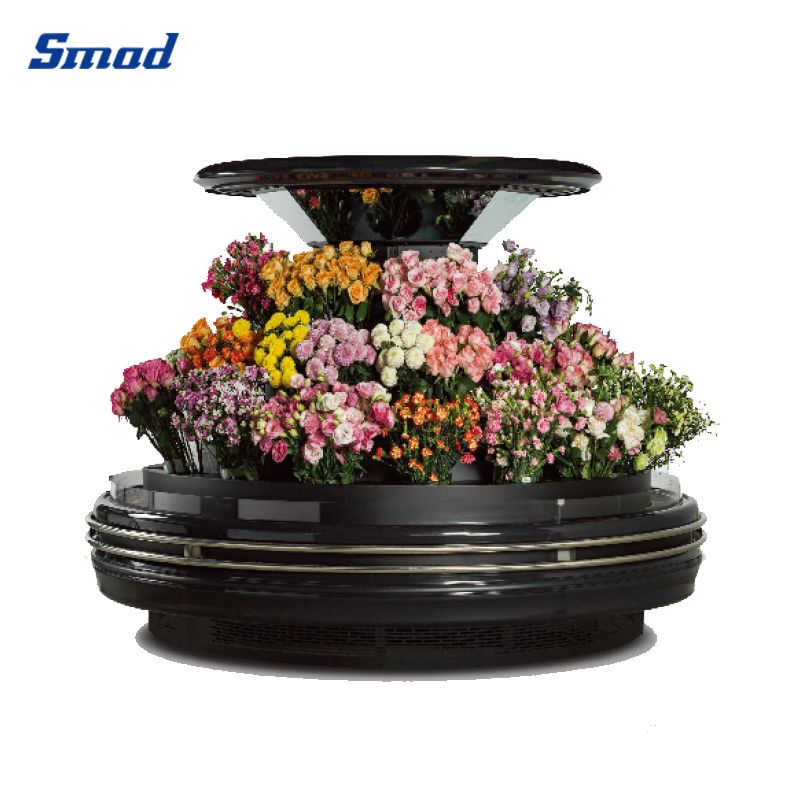 Smad air cooling fresh flower display fridge with Circular display design