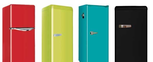 Smad 225L Retro Style Compact Countertop Refrigerator with different colors