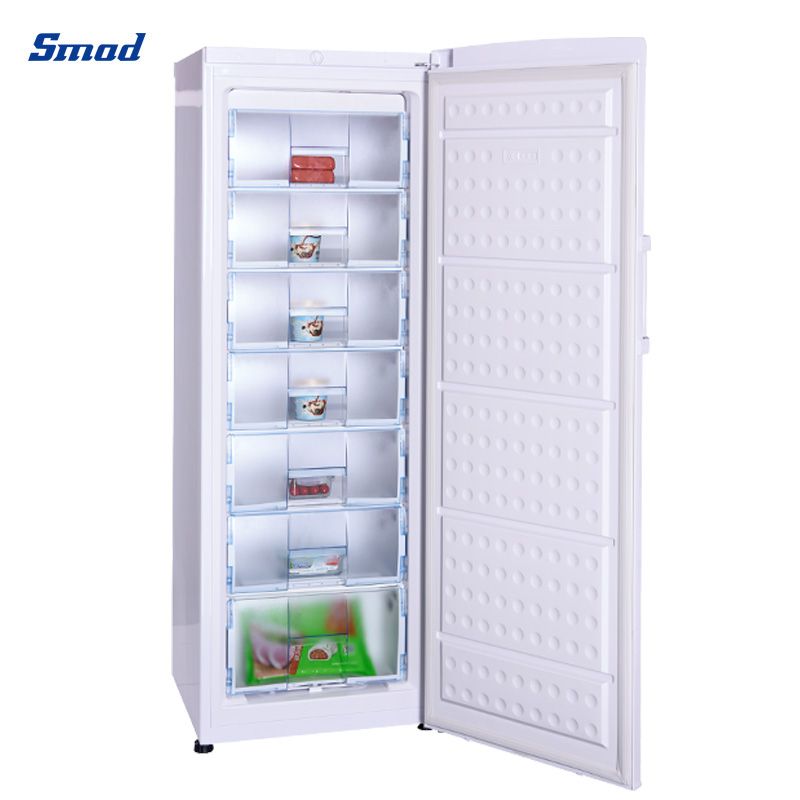Smad 310L White Upright Freezer with 7 Drawers