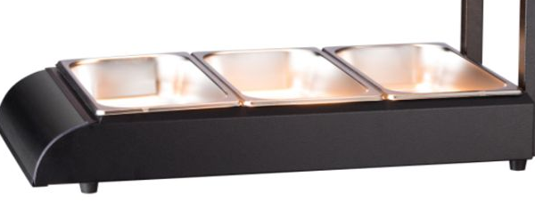 Smad 26L restaurant hot food display warmer with three dishes