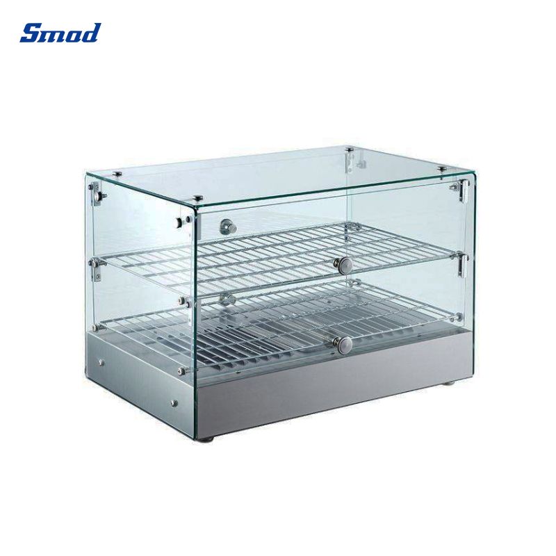 
Smad 80L hot food display warmer with 4 front and back hinge doors