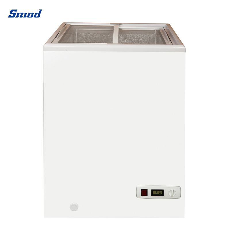 
Smad Mini Glass Door Ice Cream Deep Chest Freezer with 3 Freezing rate stars