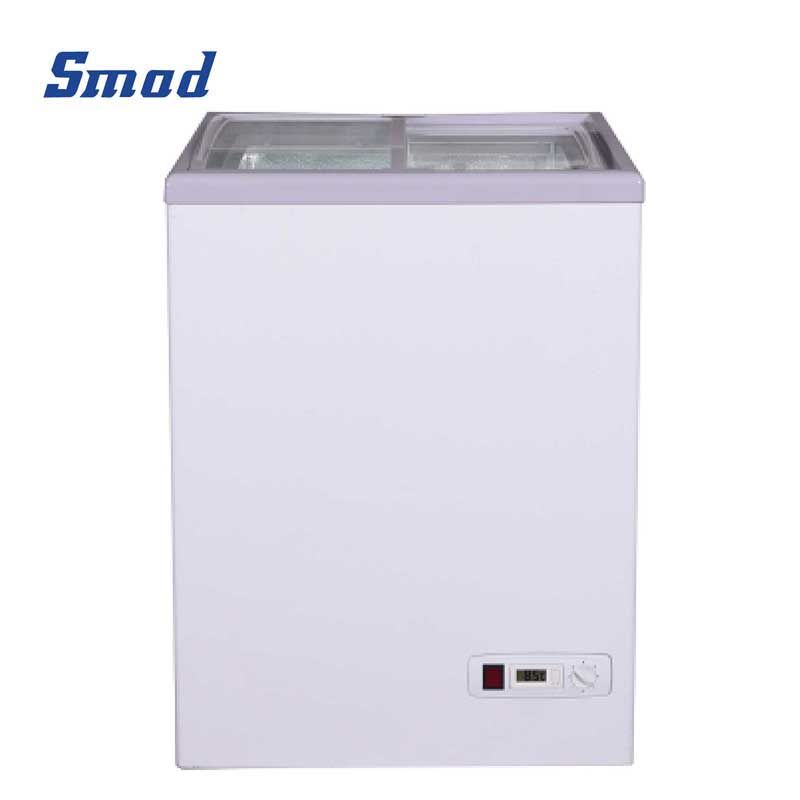 Smad Flat Sliding Glass Door Chest Freezer Showcase with Mechanical thermostat