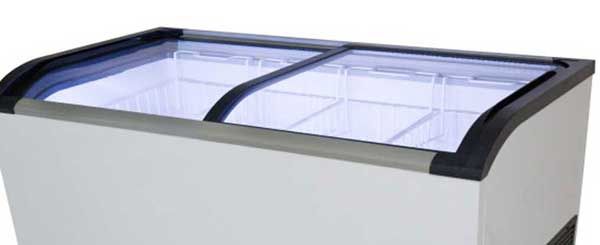 Smad 173L Double Curved Glass Door Showcase Freezer with Double curved glass door