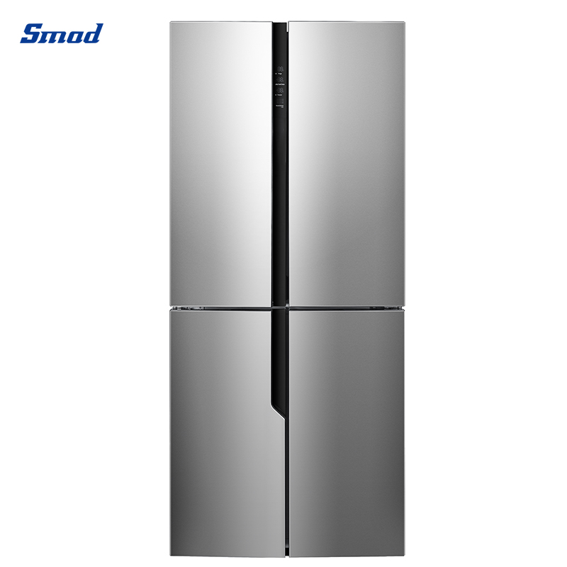 Smad 15.3 Cu. Ft. side by side 4 door refrigerator with Height-adjustable shelves