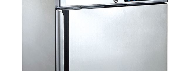 
Smad 161L Single Door Mini Stainless Steel Fridge with grooved handle