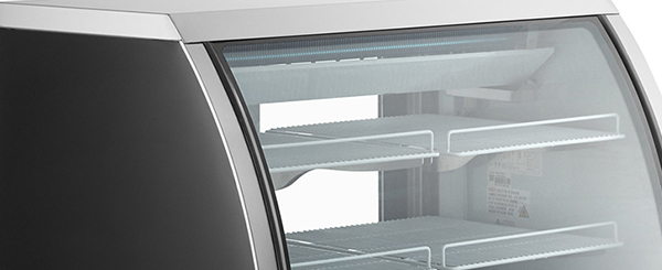 Smad 508L Curved Glass Refrigerated Deli Case with Adjustable shelves