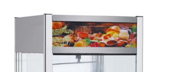 Smad 97L Countertop Hot Food Warmer Display Case with Top light sticker available