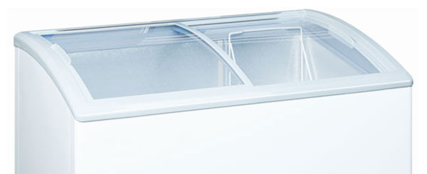 Smad Glass Display Deep Chest Freezer with Double glass sliding door