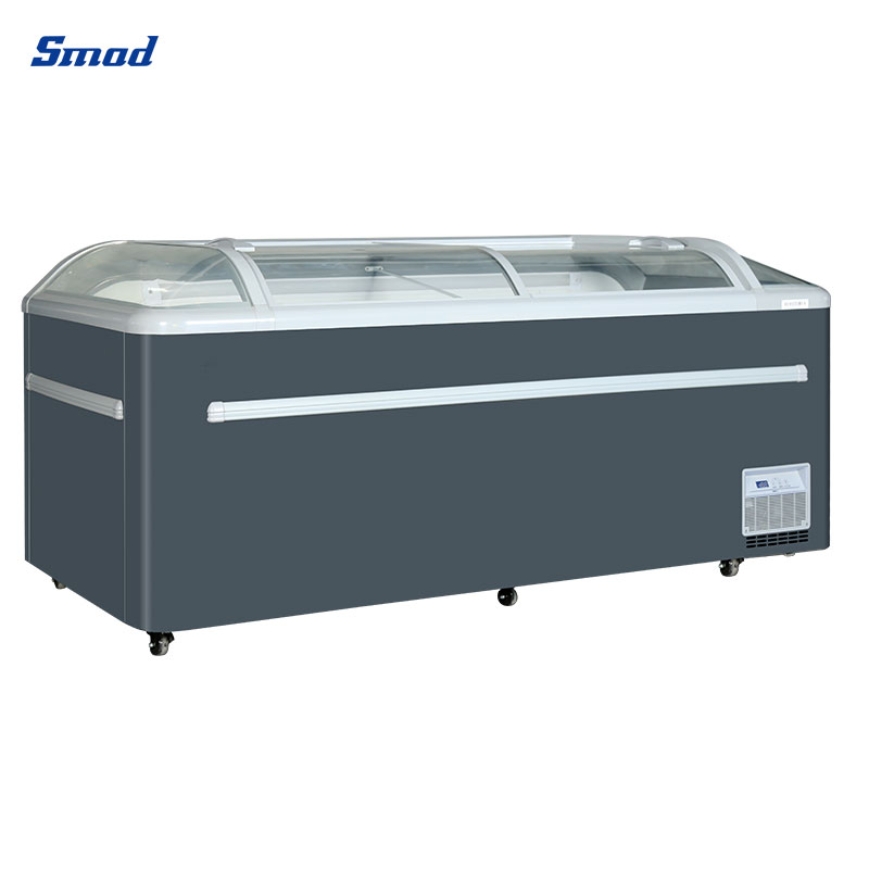 Smad 850L Sliding Glass Door Horizontal Showcase Freezer with Temperature display