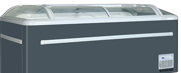 Smad 850L Sliding Glass Door Horizontal Showcase Freezer with Safety sliding glass door