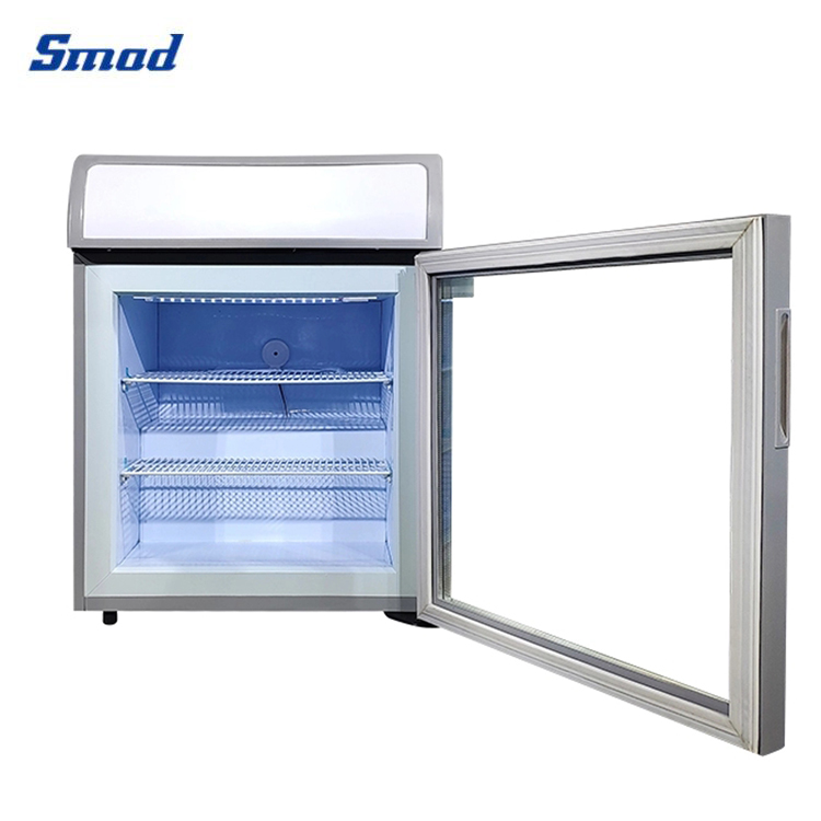 
Smad 55L Small Countertop Ice Cream Display Freezer with Double Layer Glass Door