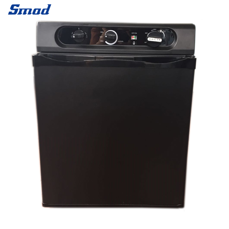 Smad 3 Way Propane Rv Refrigerator 1.4 Cu.ft, Compact Camper 12 V/110V/Gas  LPG Fridge, for Rv, Garage, Black 