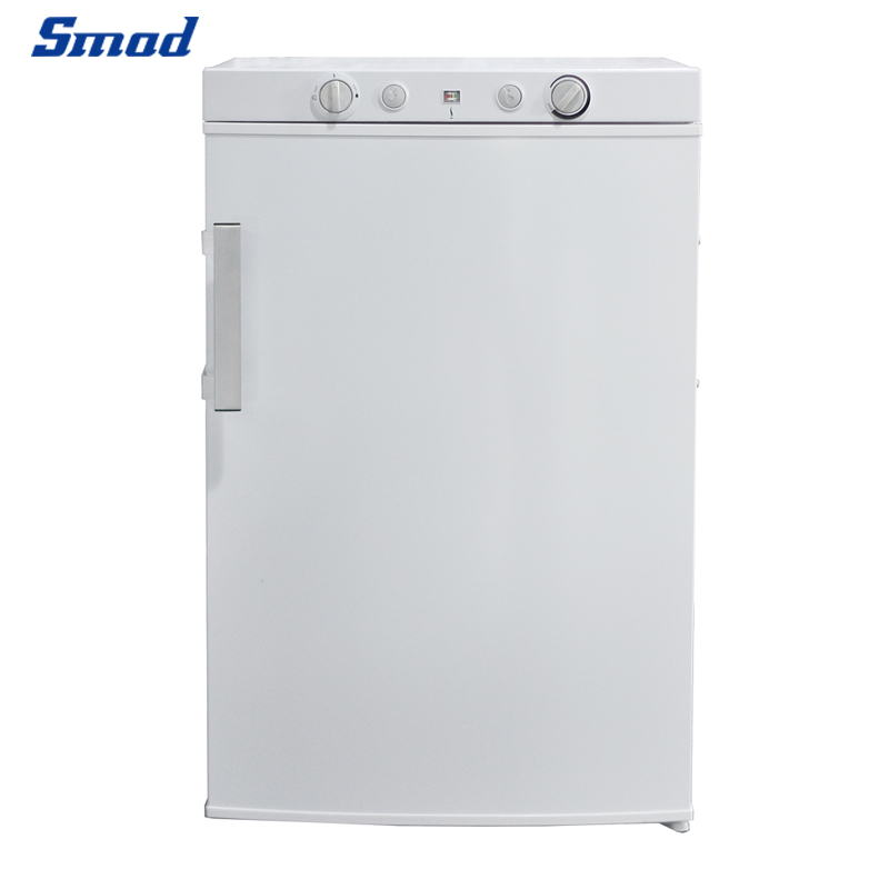 Smad 3.5 Cu. Ft. White Gas/12V/Propane 3 Way Refrigerator with Mini Freezer