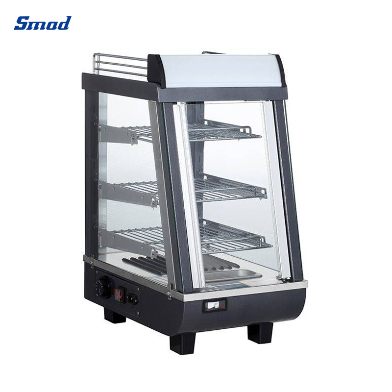 
Smad 76L Countertop Hot Food Display Showcase with LED illumination on top