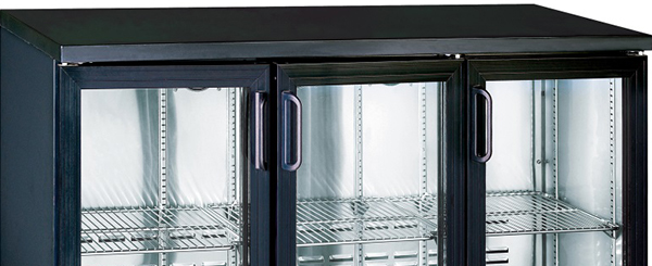 
Smad 314L Glass Door Ventilated Backbar Beverage Cooler with 2-layer chrome coated shelves