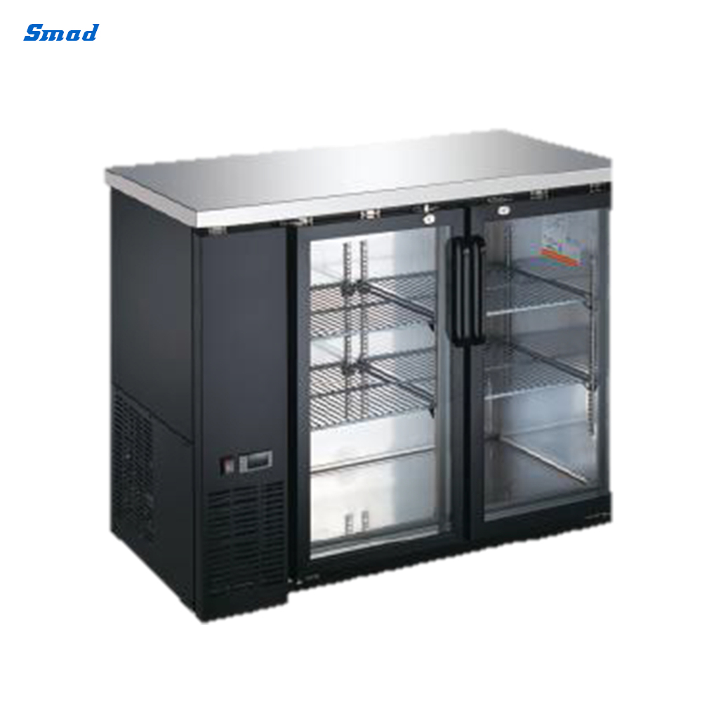 
Smad 314L Glass Door Ventilated Backbar Beverage Cooler with Toughened Glass Door