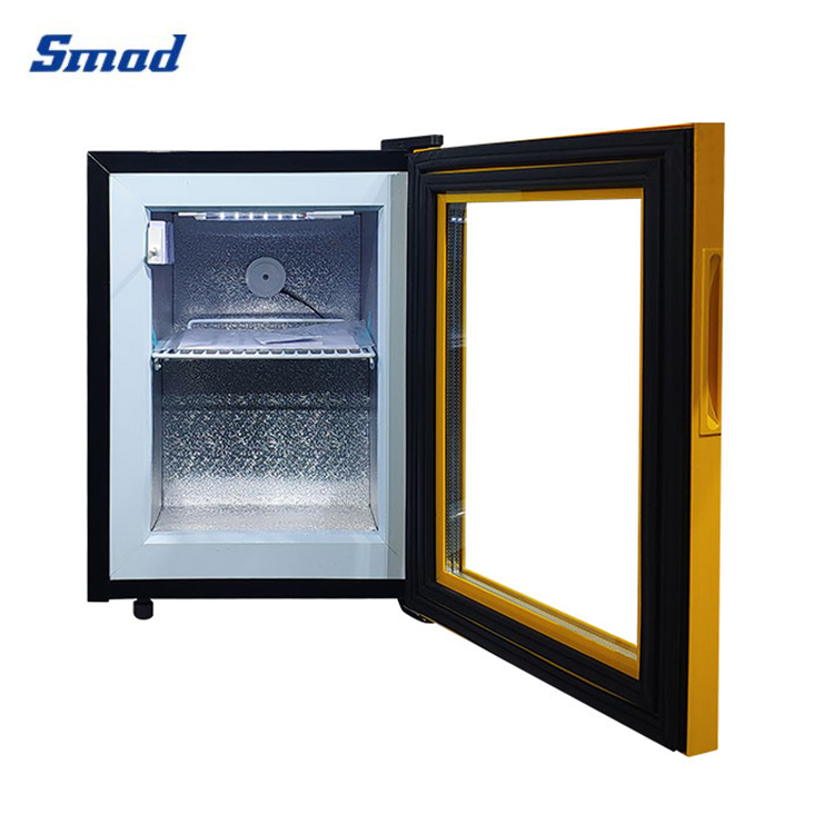 Smad 21L Mini Upright Glass Door Ice Cream Display Freezer with Mechanical temperature control
