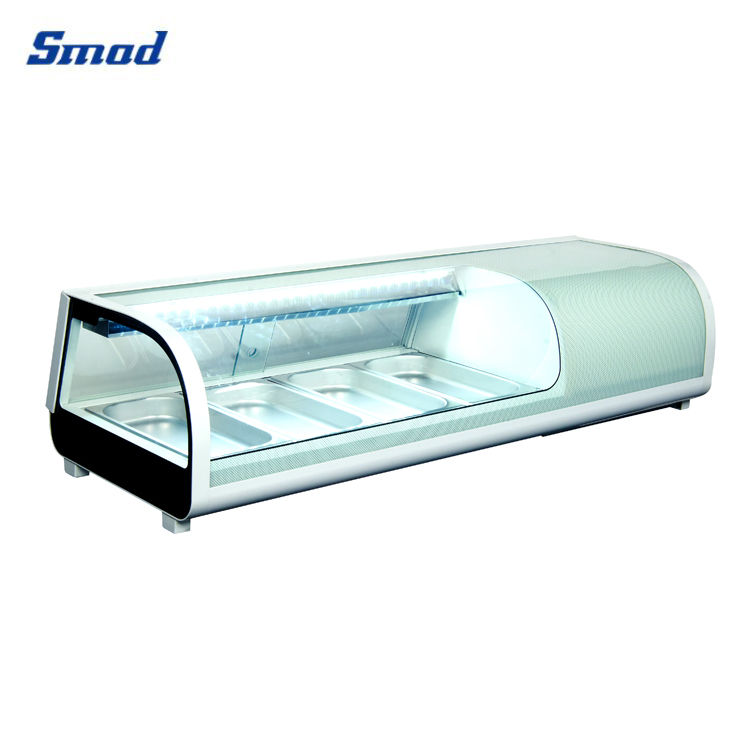 
Smad 42L to 132L Curved Glass Refrigerated Sushi Display Case with Interior LED Light