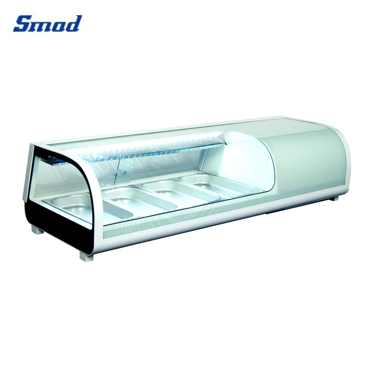 
Smad 42L to 132L Curved Glass Refrigerated Sushi Display Case with Interior LED Light