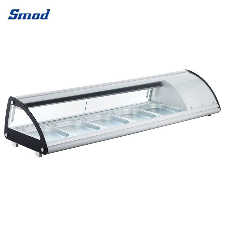 
Smad 43L to 103L Curved Glass Food Display Case with Top evaporator