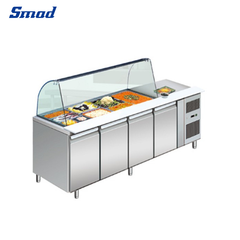 Smad 616L Stainless Steel Food Prep Refrigeration with CFC free refrigerant 