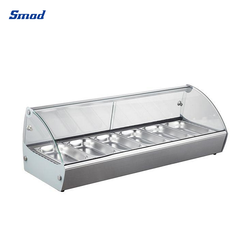 Smad Countertop Hot Food Display Warmer with 6 Pans