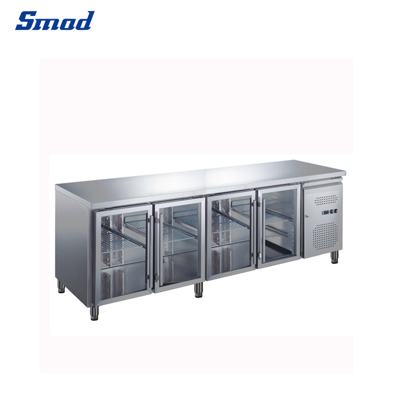 Smad 553L 4 Glass Door Undercounter Refrigeration
