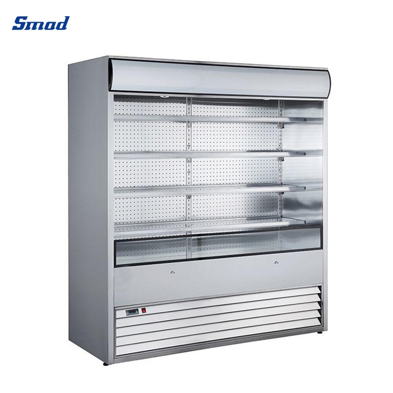 Smad 1050L supermarket ventilating open display showcase cooler with night curtain open air