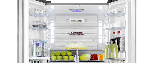 Smad 22.6 Cu. Ft. Stainless Steel 4 Door Refrigerator with Adjustable shelves