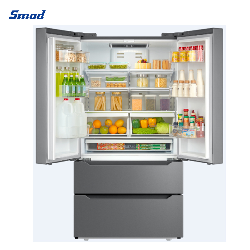 Smad Counter Depth French Door Fridge with Double Crispers