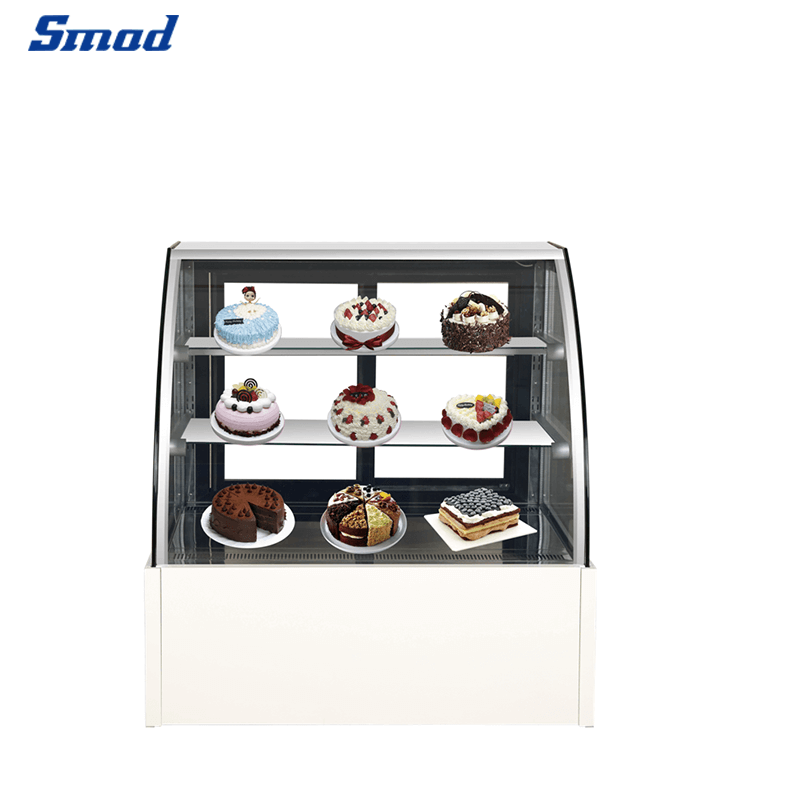 
Smad 325L Front Curved Glass Refrigerated Bakery Showcasee with Self Evaporation System