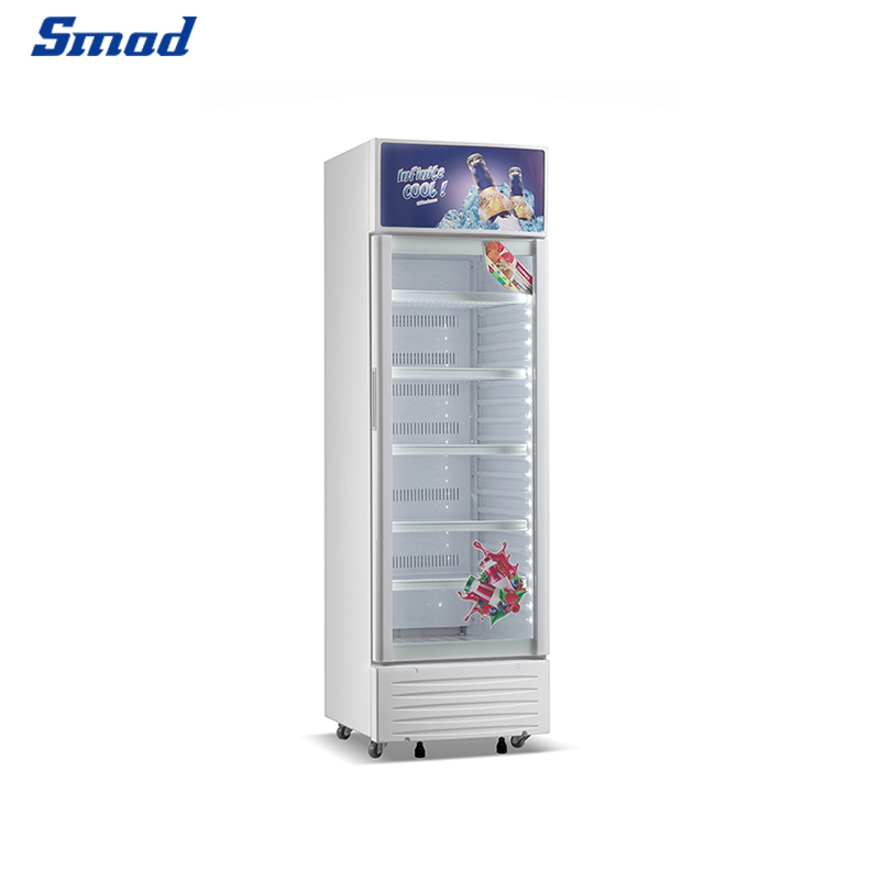 Smad 310L/350L Glass Door Upright Beverage Cooler with LED Lighting