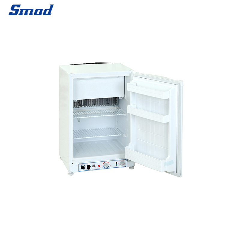 
Smad 3.5 Cu. Ft. White Gas/12V/Propane 3 Way Refrigerator with Stainless steel door